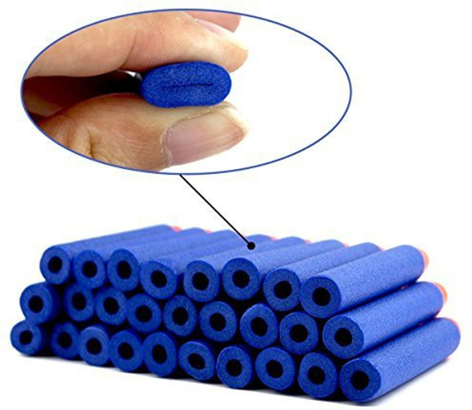 Image of JERN (Pack of 40) Bullet Foam Dart Bullets guns, Guns & Darts (Blue) Darts & Plastic Bullets