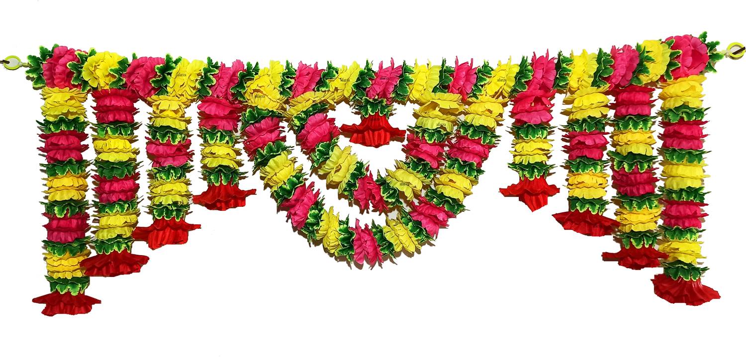 Afarza Artificial Flower Toran Garland for Home Decoration Main Entrance Door Hanging Toran