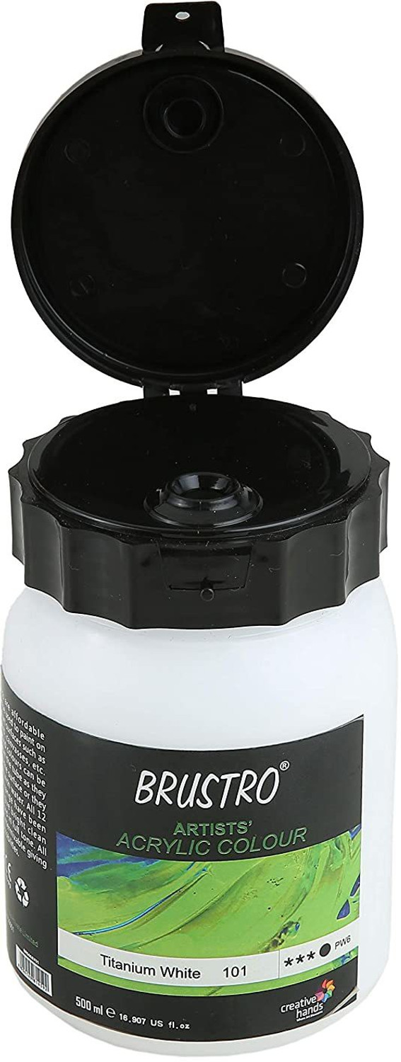 Image of BRuSTRO Artists Acrylic 500ml Titanium White