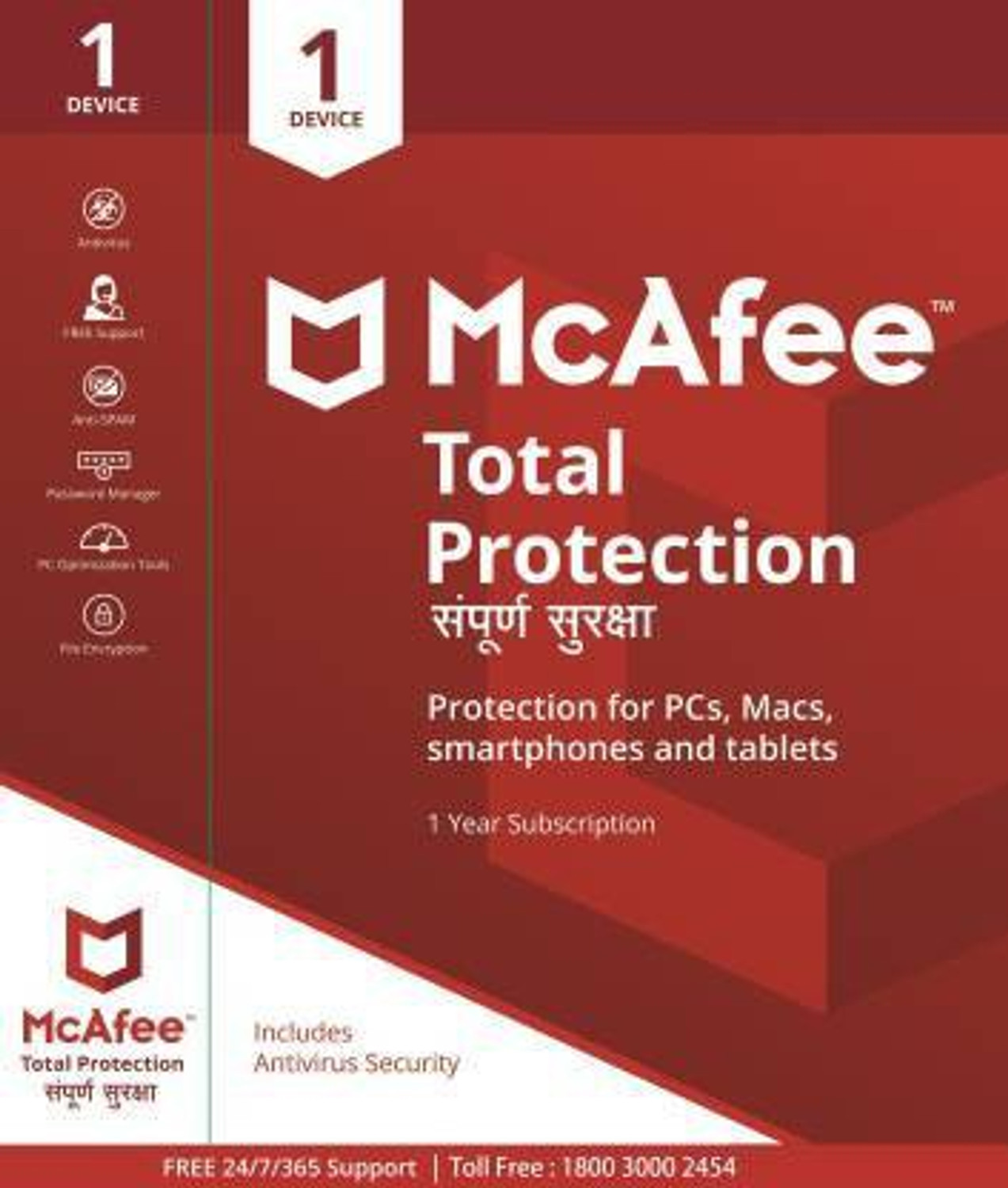 Image of McAfee Total Security 1 User 1 Year