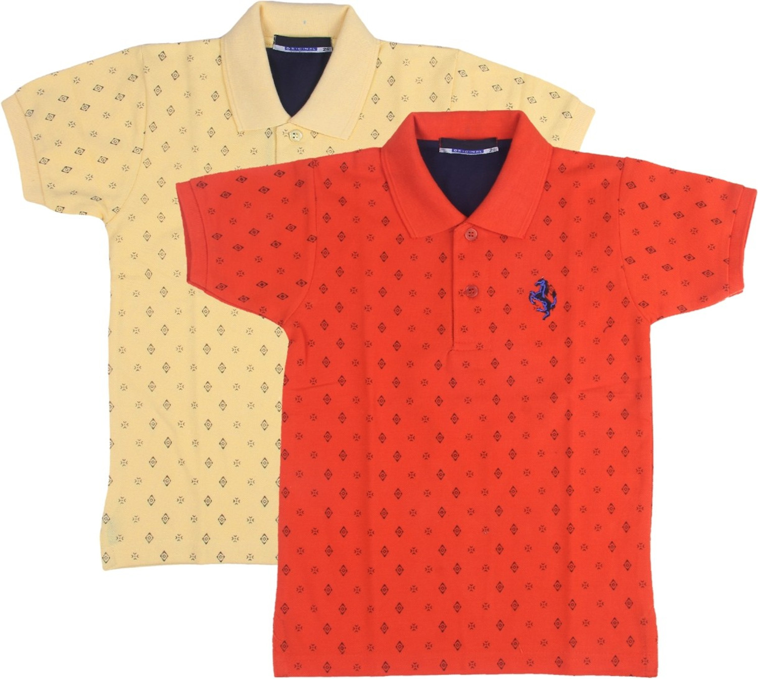 Image of NeuVin Boys Printed Cotton Blend Regular T Shirt
