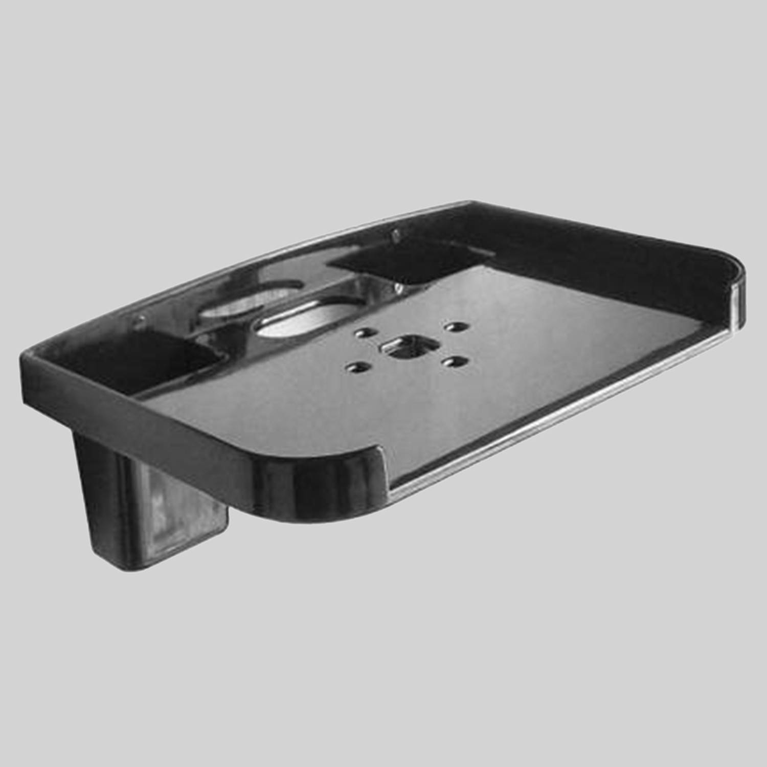 AVB PVC Set Top Box Stand with 2 Remote Holder (Black) Set of 2 pcs Acrylic Wall Shelf (Number of Shelves - 1, Clear) Plastic Wall Shelf