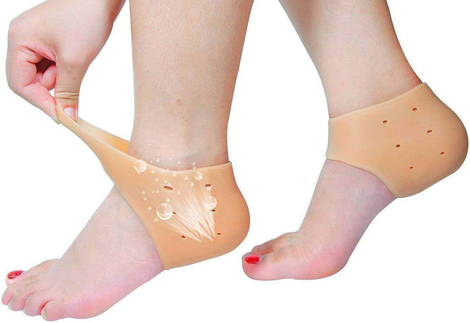 APPGEN (ALL SIZE) Heel Protector, Dead Skin Remover, Heel Pain Relief Silicon Foot Care Heel Support