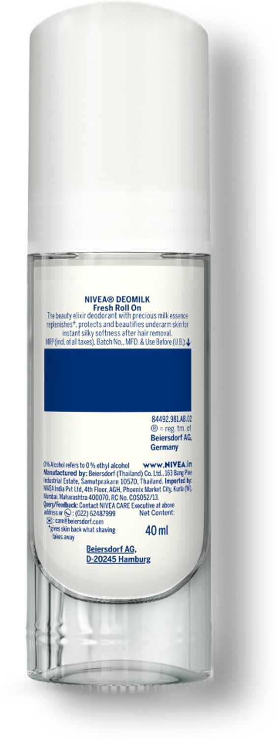 Image of NIVEA WOMEN Deodorant, DEO MILK Fresh Roll On, 40ml Deodorant Roll-on - For Women