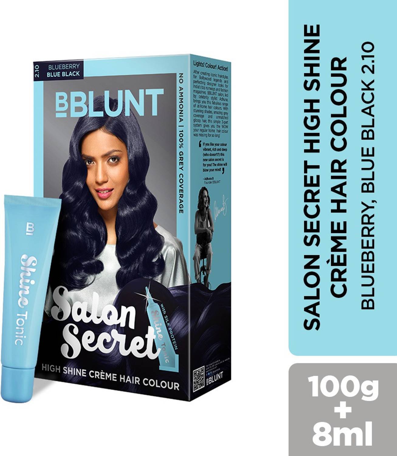 BBlunt Salon Secret High Shine Creme , Blueberry Blue Black 2.10