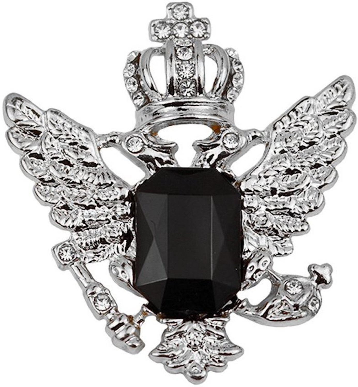 FURE Vintage Crown Wing Brooch