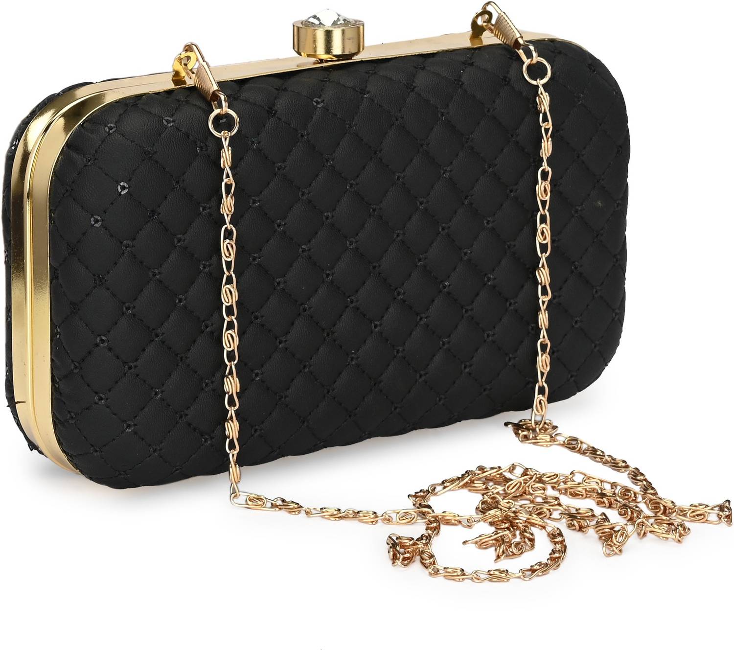 FOR THE BEAUTIFUL YOU Casual, Party, Formal Black  Clutch