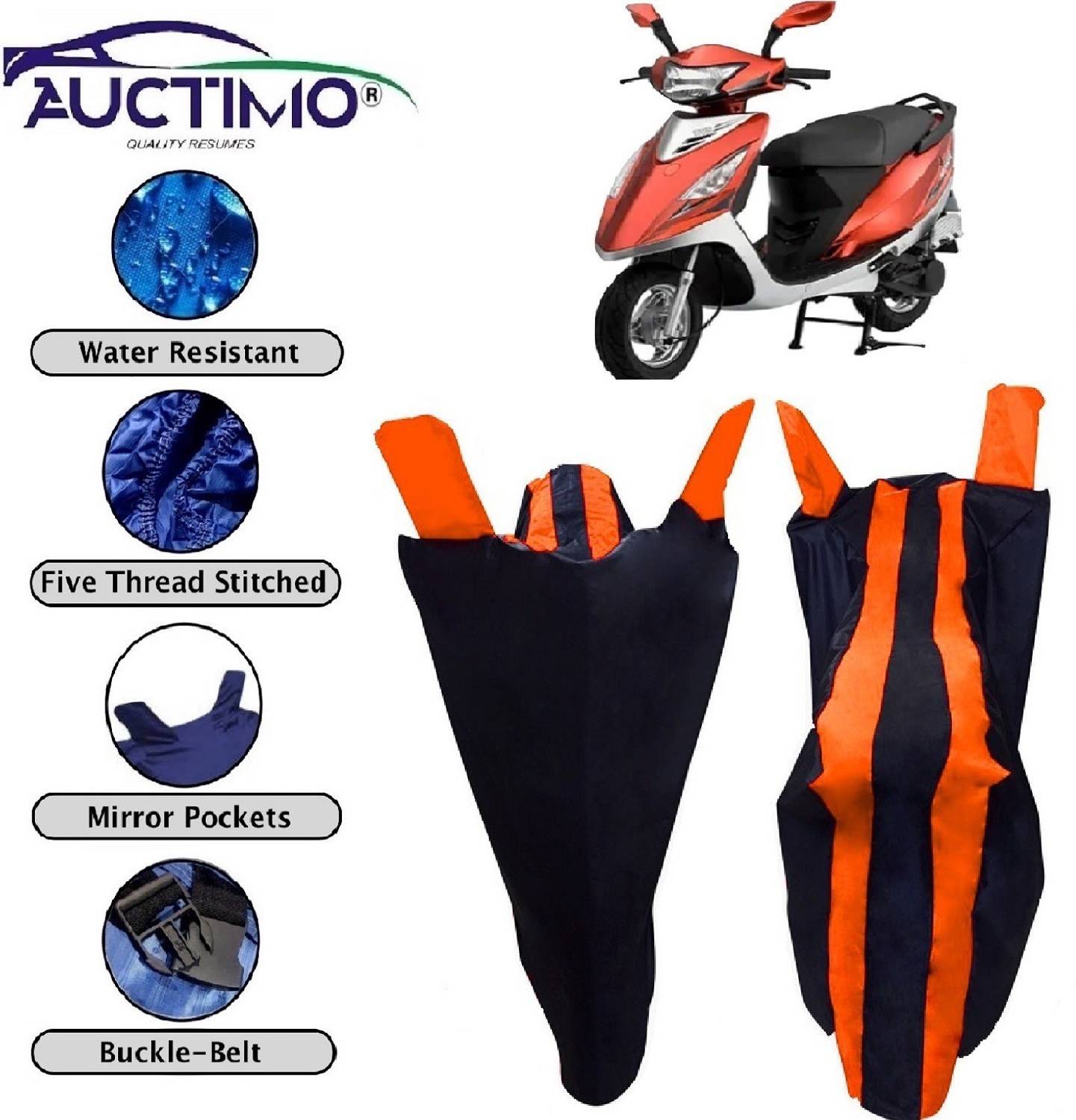 AUCTIMO Two Wheeler Cover for TVS