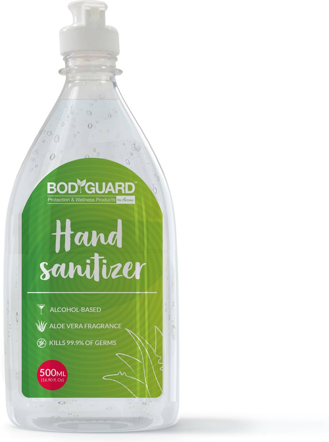 BodyGuard Alcohol Based with Aloe Vera - 500 ml Hand Sanitizer Bottle