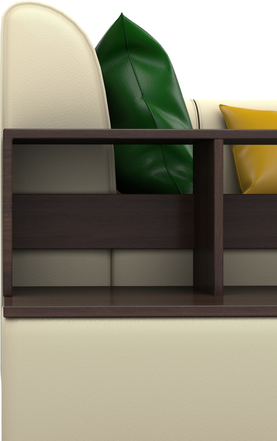 Image of MUEBLES CASA Marco Leatherette 6 Seater Sofa