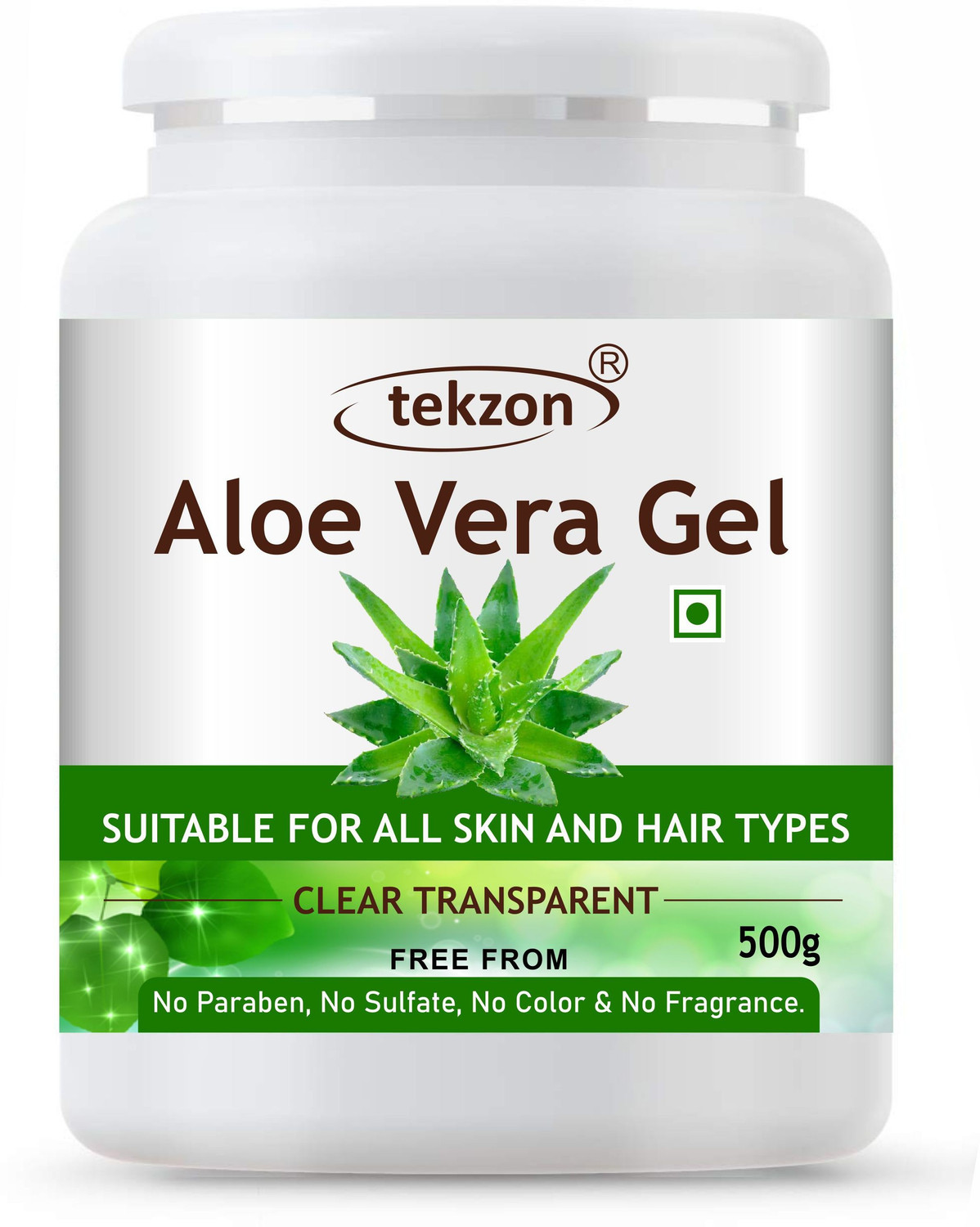 Image of tekzon Aloe Vera Gel Raw (500 Gram) Ideal f care