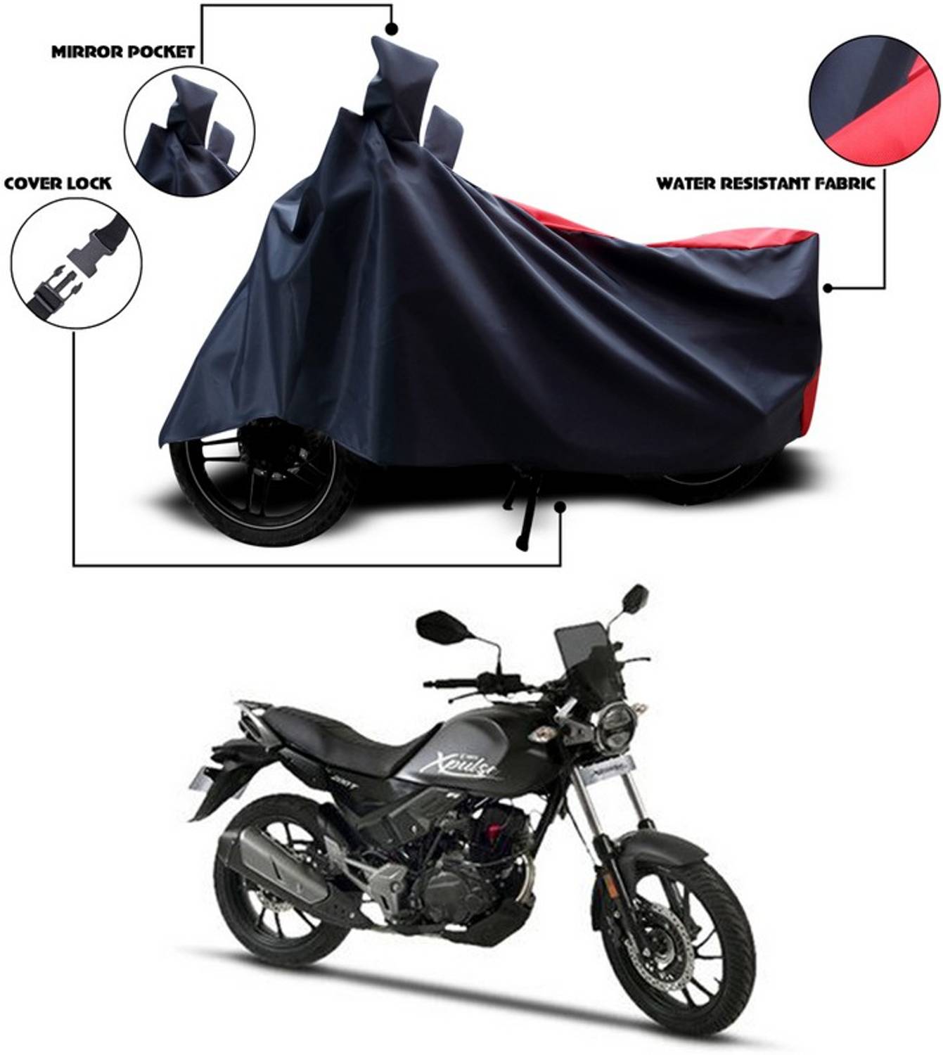 Amozkart Two Wheeler Cover for Universal For Bike