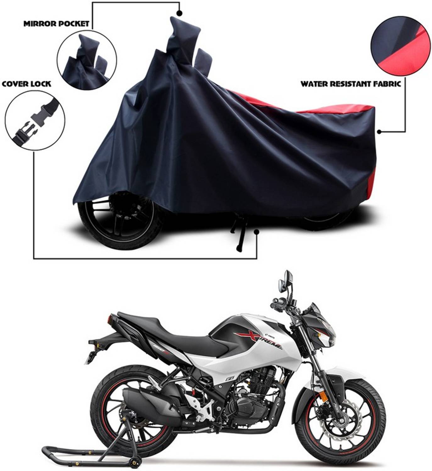 Amozkart Two Wheeler Cover for Universal For Bike