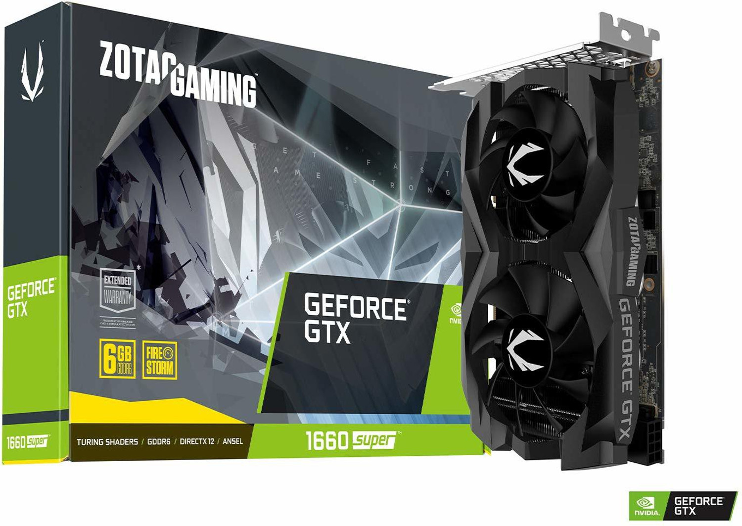 Image of ZOTAC GAMING GeForce GTX 1660 SUPER Twin Fan GDDR6 6 GB NVIDIA Chipset 192 bit 1785 MHz Graphics Card