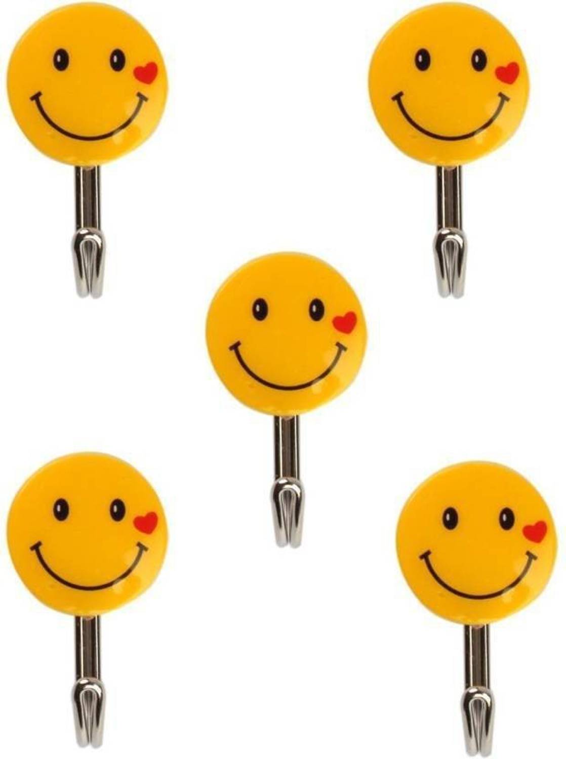 AANYA Self Adhesive Smiley Pieces, Load Capacity 2 Kg Hook 5