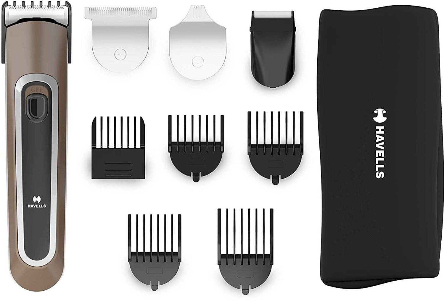 HAVELLS GS6451 Trimmer 90 min  Runtime 10 Length Settings(Brown)