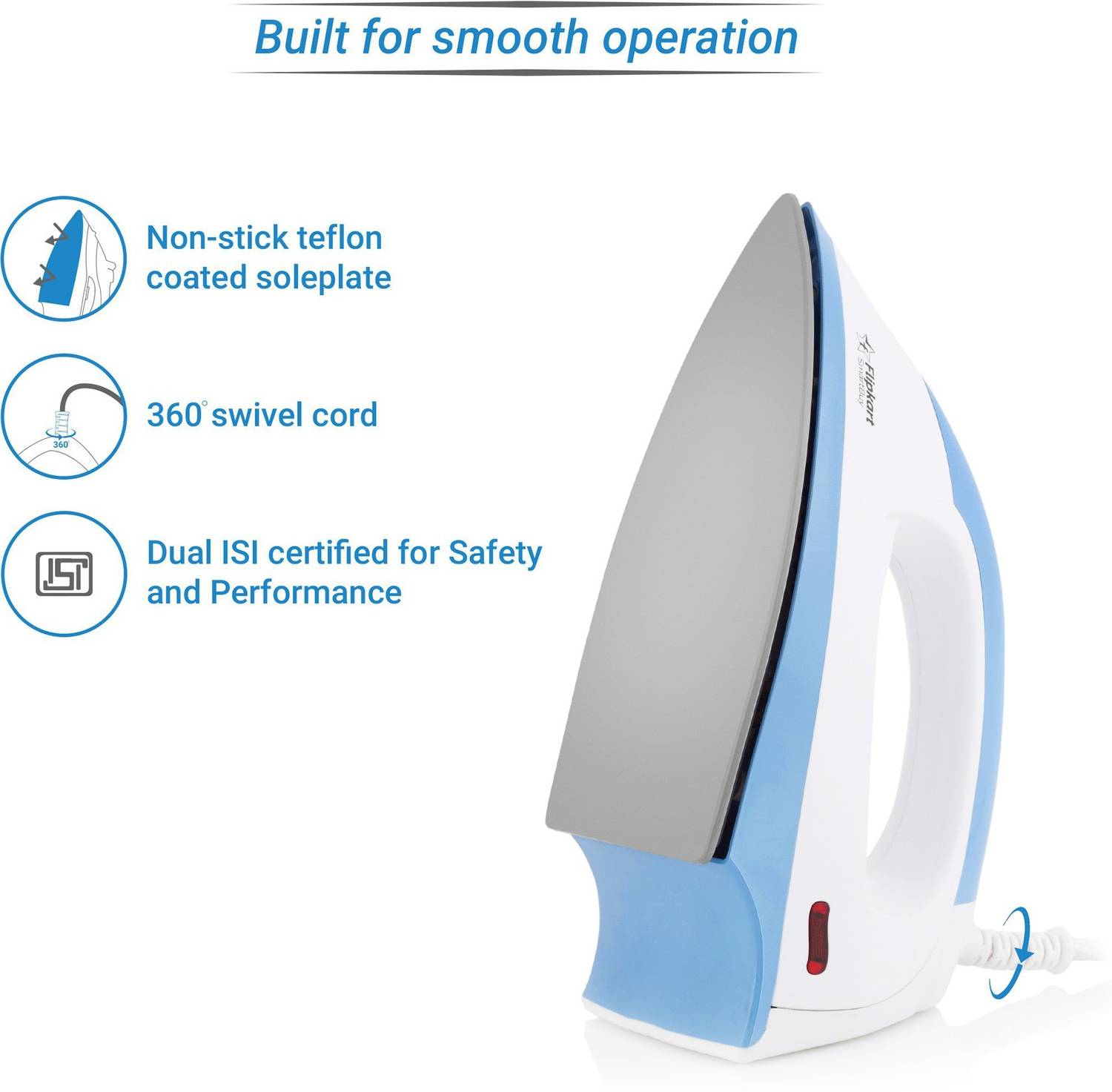 Flipkart SmartBuy 1000W Dry Iron - Image 3