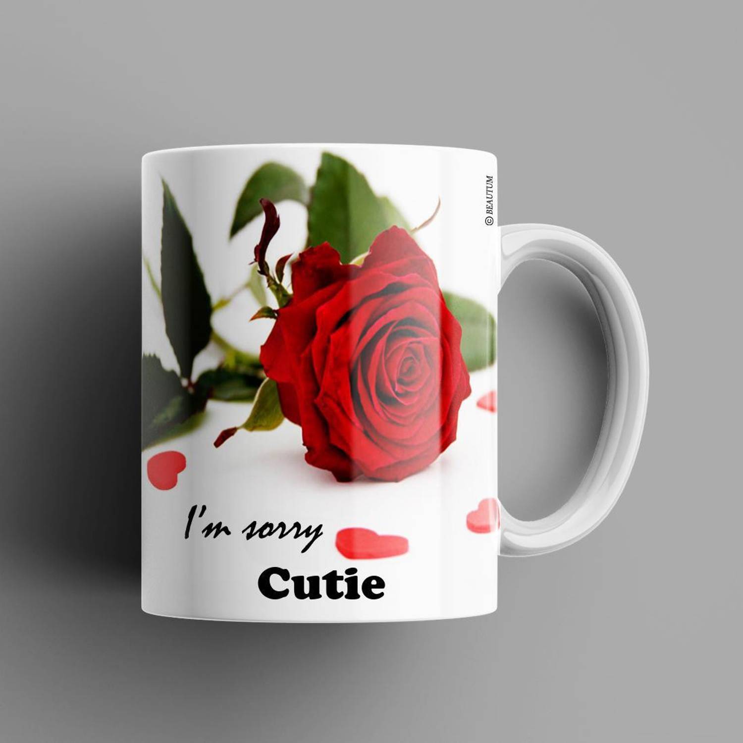 Beautum Cutie I AM SORRY Printed White Model No:BYSIMG023927