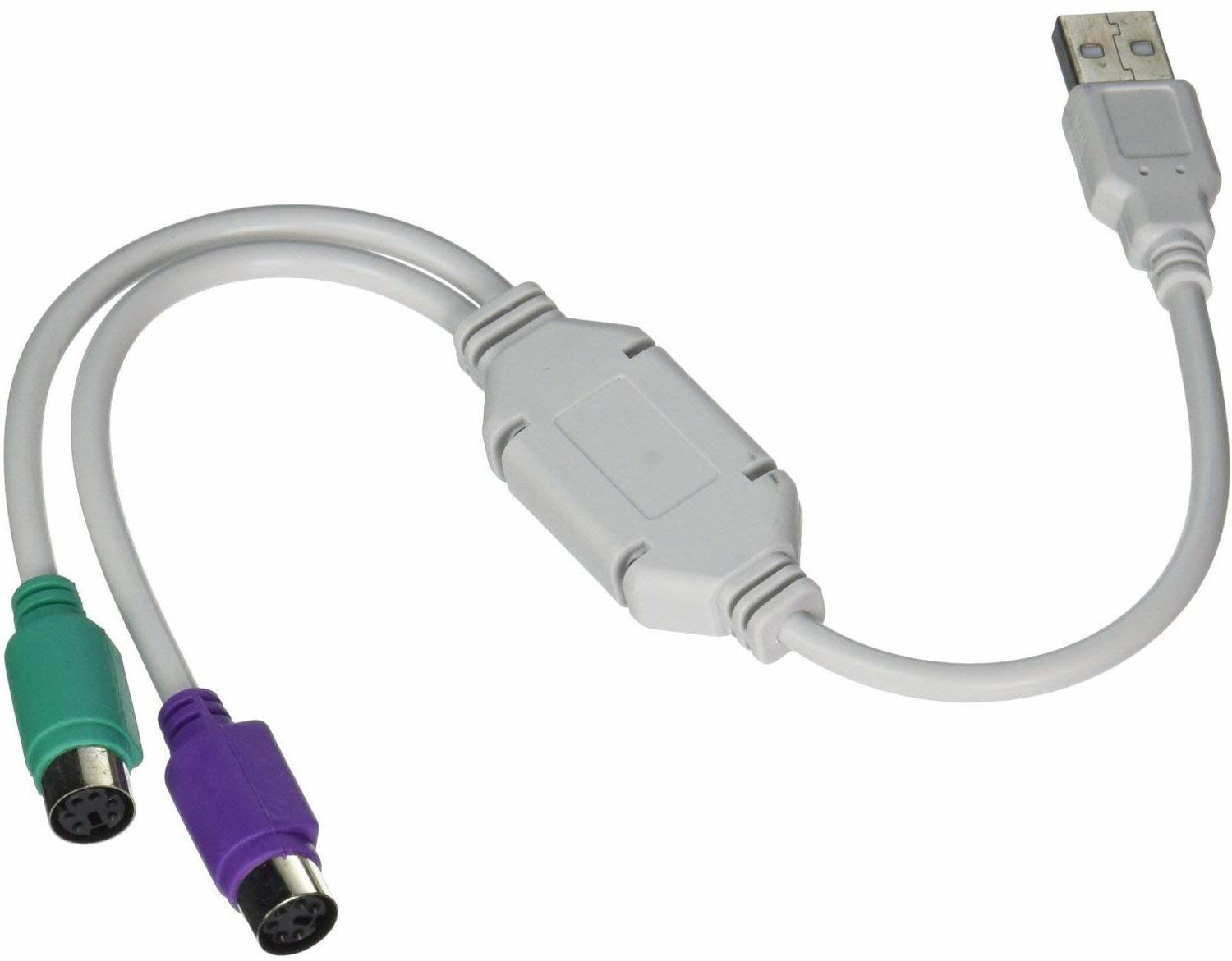 Image of Mak World USB to Dual PS2 Adaptor for Keyboard & Mouse USB Adapter