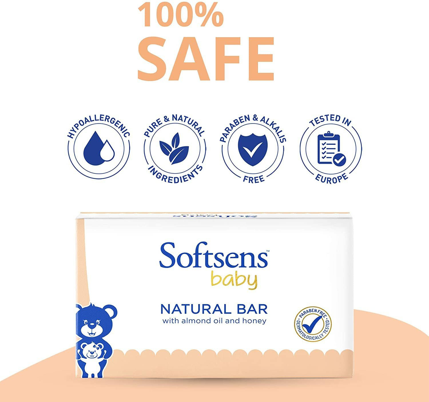 Image of Softsens Natural Bar Multipack (300gx4)