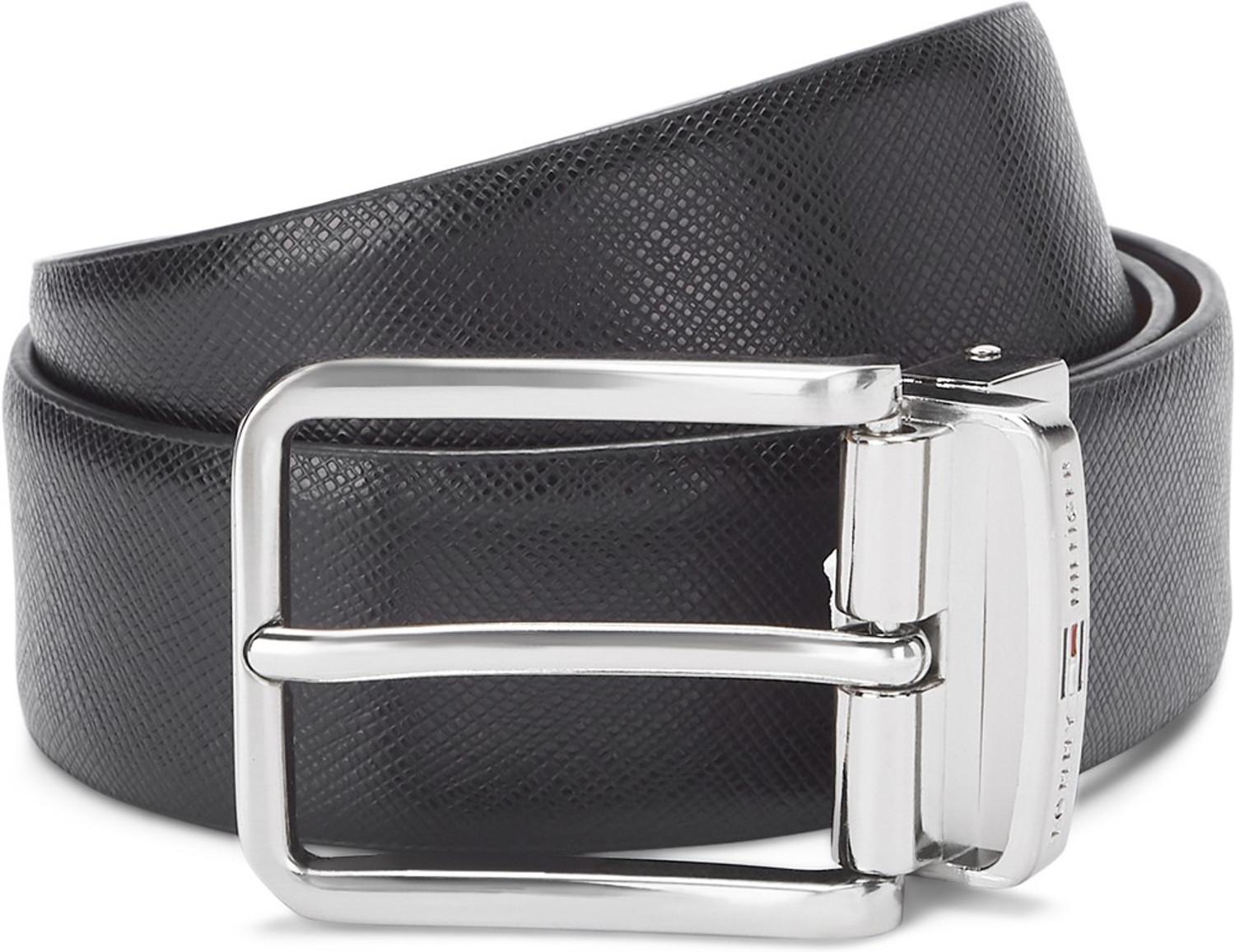 Image of TOMMY HILFIGER Men Casual Black, Brown Genuine Leather Reversible Belt