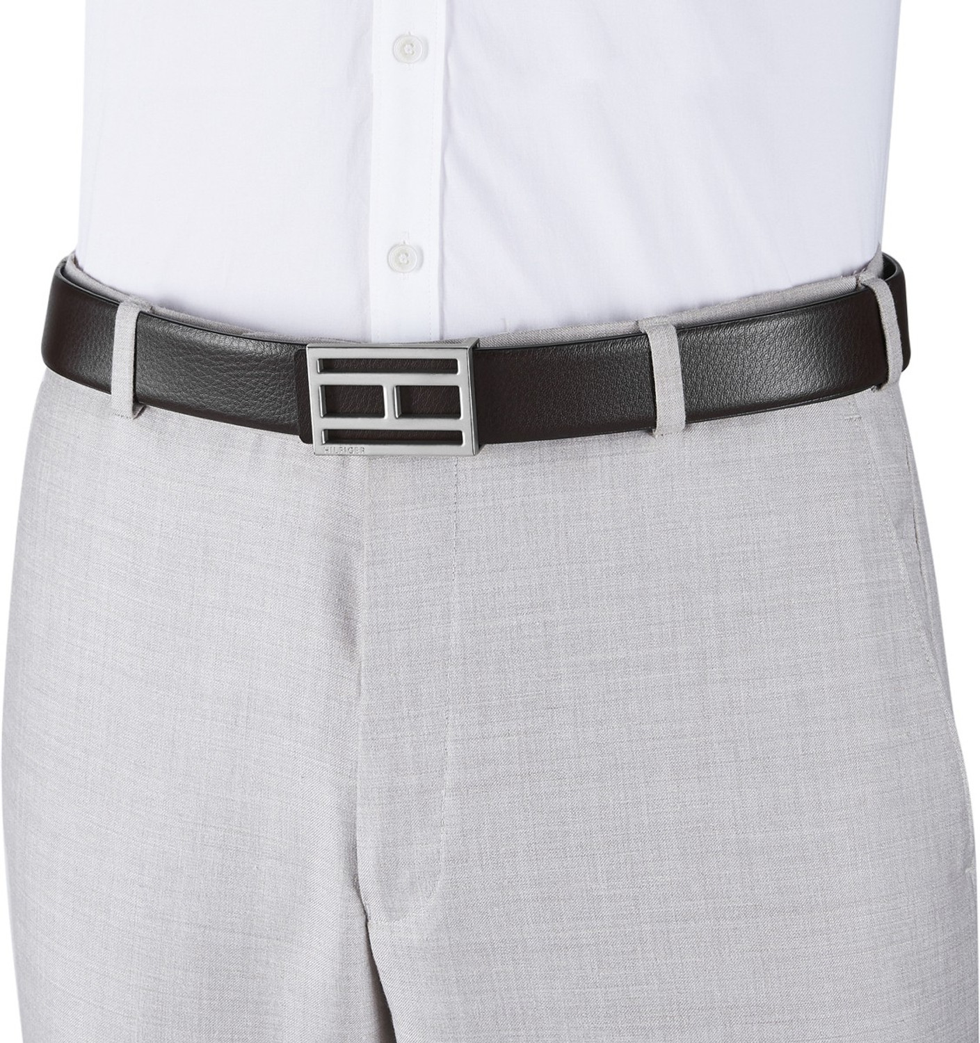 Image of TOMMY HILFIGER Men Casual Multicolor Genuine Leather Reversible Belt