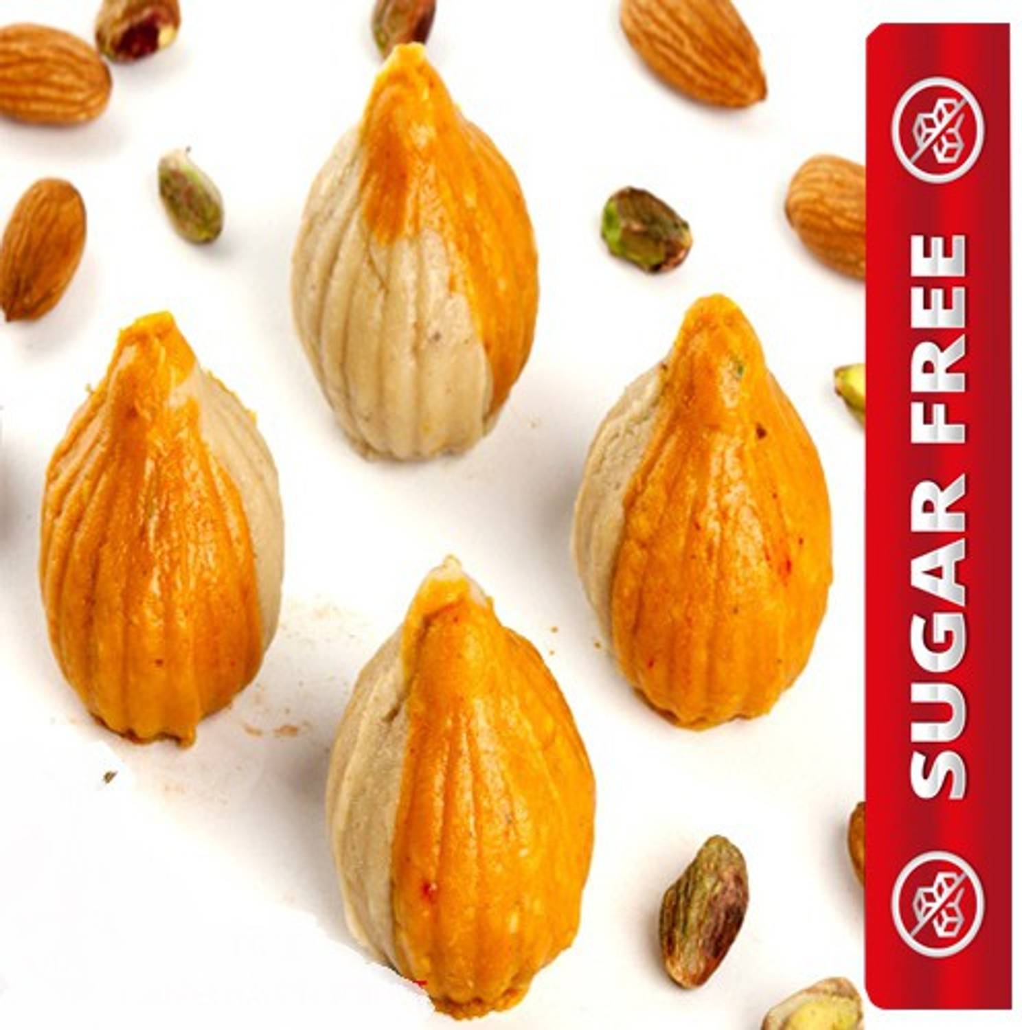 Ghasitaram Gifts Mango Twin Kaju Sugarfree Modaks