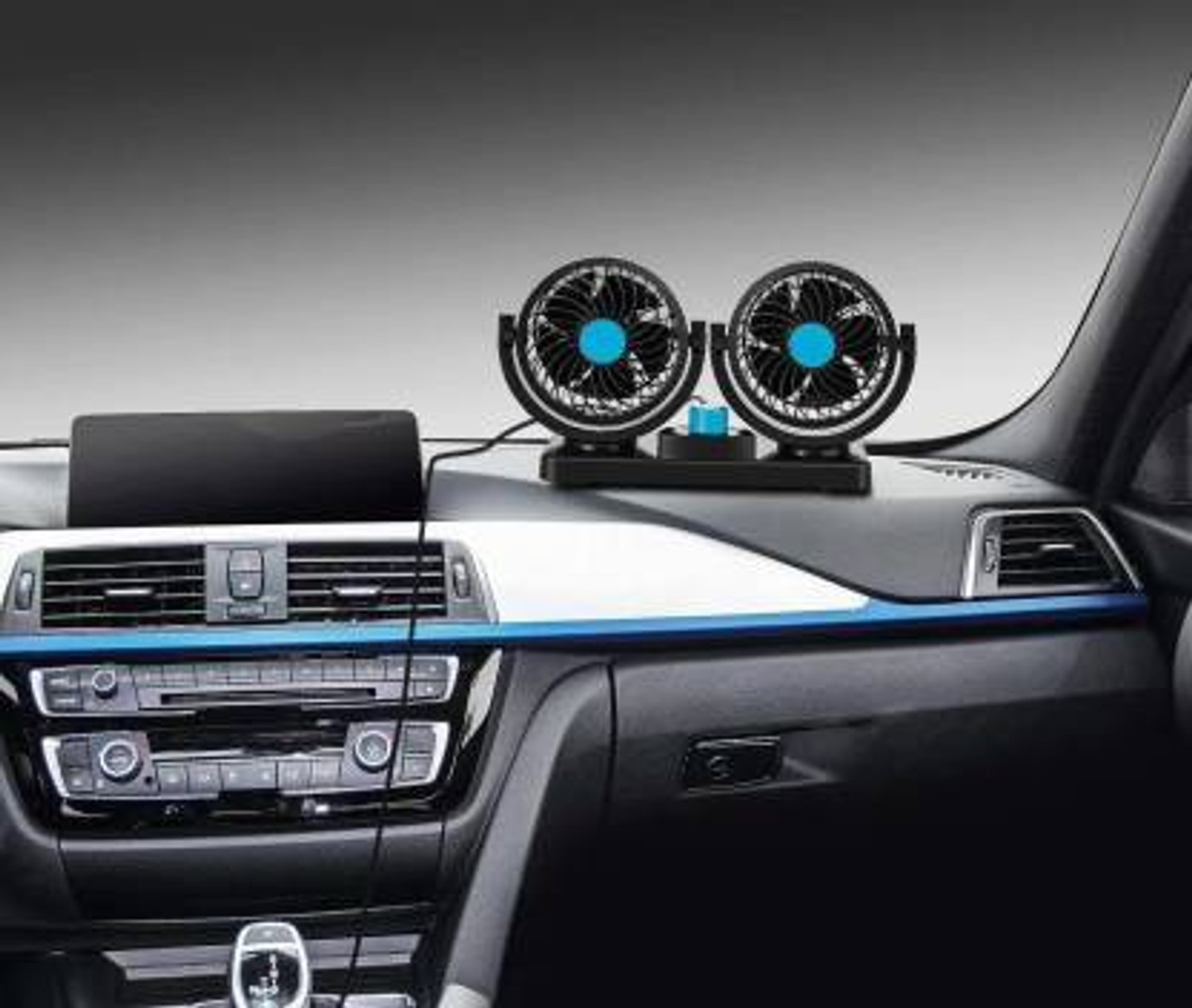 Image of KARDECK Car Fan 12V 360 Head 2 Speed Quiet Strong for All Auto Vehicles-A03 Car Interior Fan