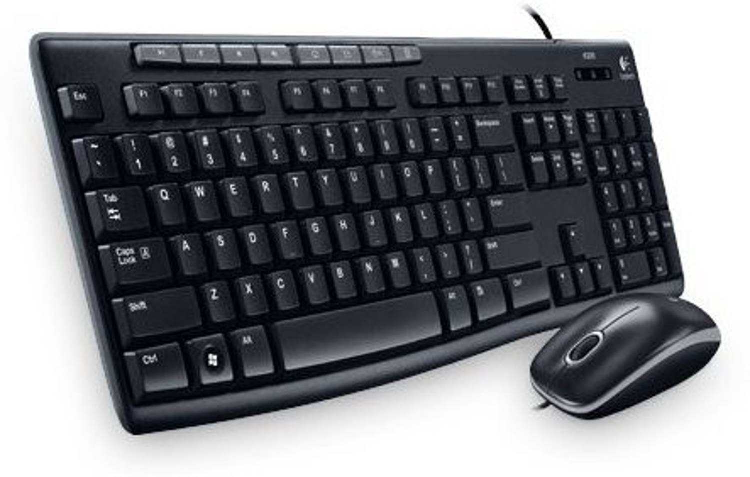 Logitech MK200 Mouse & Keyboard Combo, Full-Sized Wired USB Laptop Keyboard Compatible with Desktop, Laptop, Mac High-Definition Optical Mouse Set