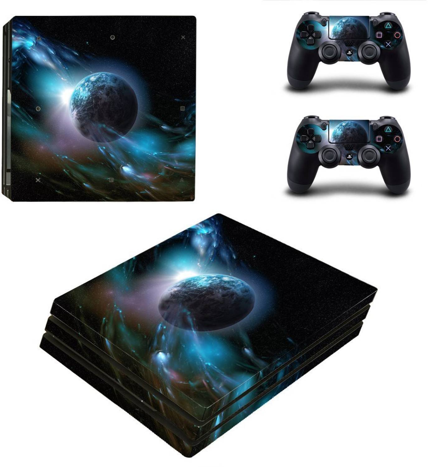 GRAPHIX DESIGN PS4 Pro Console and Controllers Decal Cover b Gaming Accessory Kit