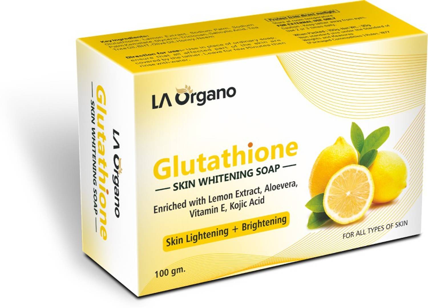 la organo glutathione skin whitening soap reviews LA Organo Glutathione Lemon Skin Lightening & Brightening Soap For All Skin Type-Pack of 1