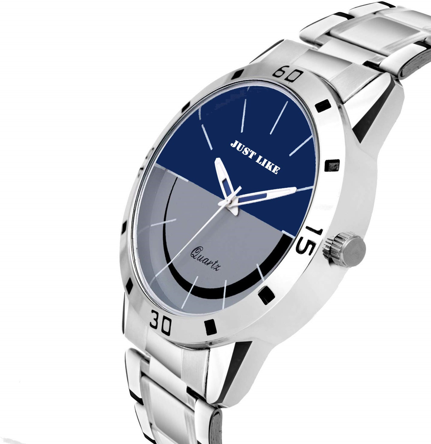 Image of just like Analog Watch - For Boys Black And Blue Pack Of 2 stainless Steel Strap Analog Casual Watch