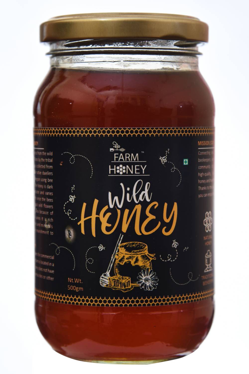 Farm Honey Wild Honey, Pure Organic Wild Unprocessed Honey 100