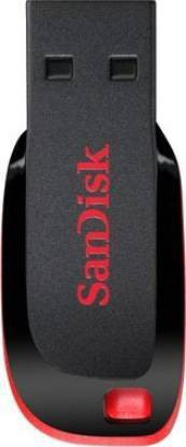 Image of SanDisk Cruzer Blade 128 GB Pen Drive Compatible with Laptop, Desktop Computer USB 2.0 Plastic Case