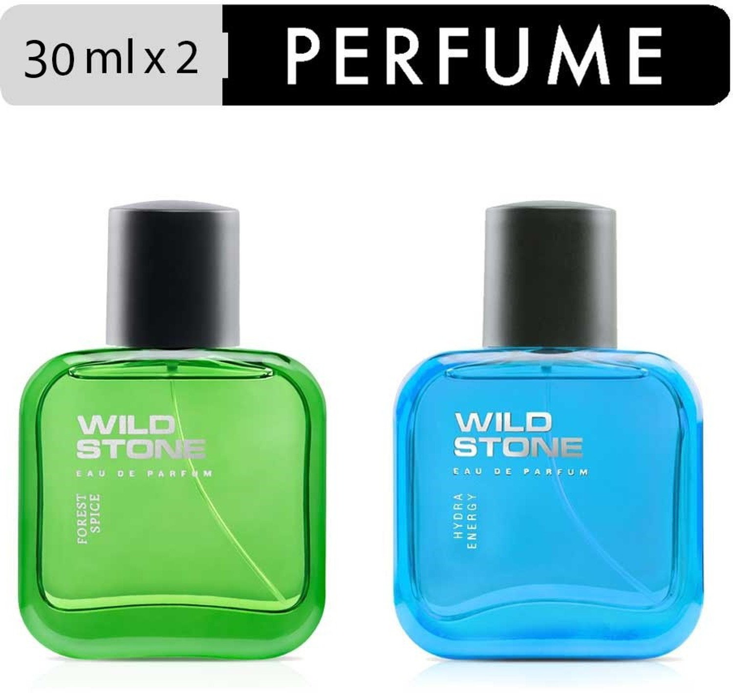 Image of Wild Stone Forest Spice and Hydra Energy Perfume Combo for Men Eau de Parfum - 60 ml