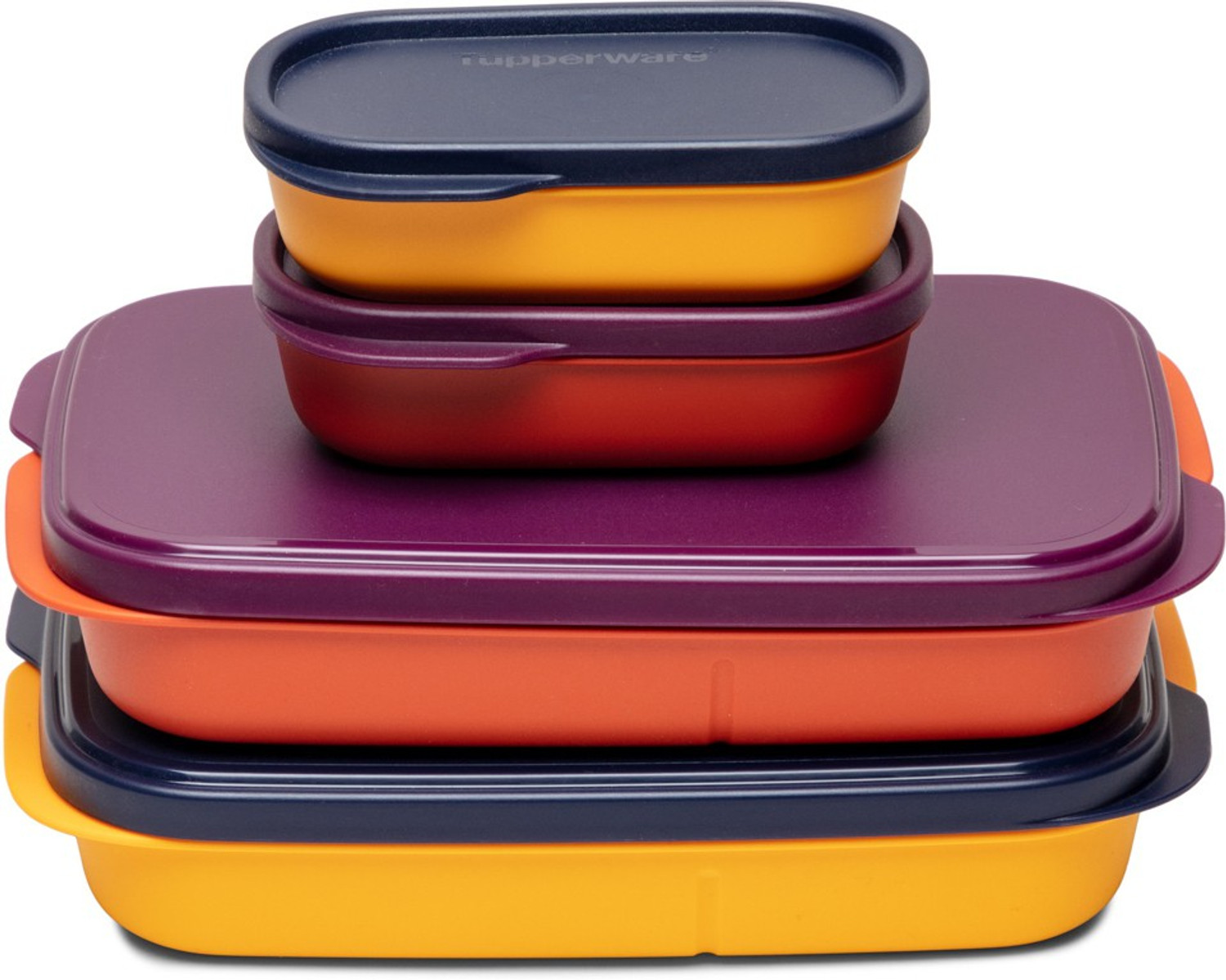 Image of TUPPERWARE Mylunch Liquid Tight Lunch Box 2 Containers Plastic Office Lunch Box