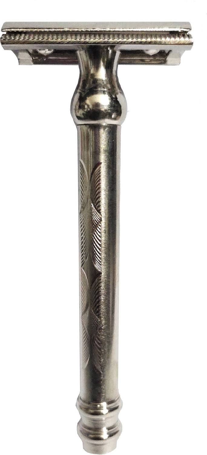 AuraSkin Unique Design New Innovation Double Edge Chrome, Safety Men Razor Hair Remover Model No.1800 , Closed Comb, for New & Experienced Shavers Engineered to Provide a Smooth Shave, Men