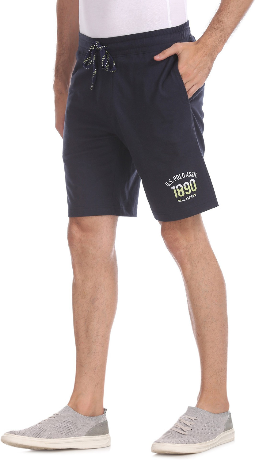 Image of U.S. POLO ASSN. Solid Men Dark Blue Basic Shorts
