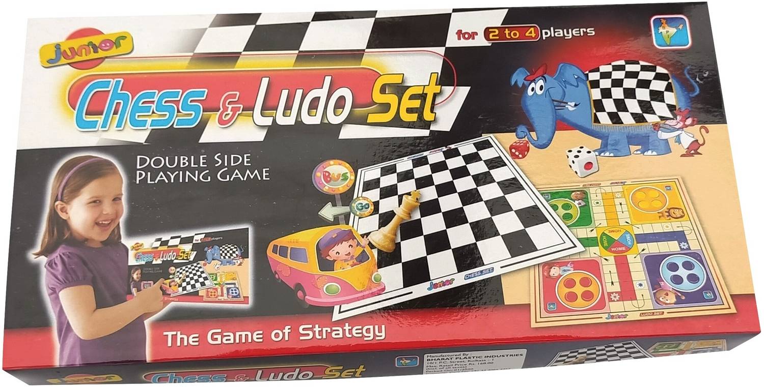 BPI CHESS & LUDO Board Game For Fun ( 2 In 1 ) Party & Fun Board Game
