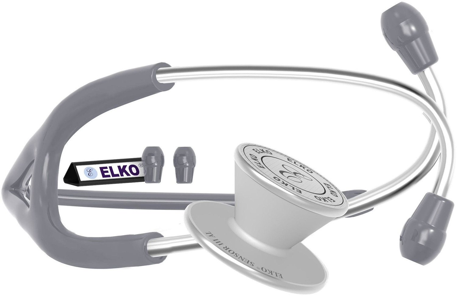 Image of ELKO EL-070 SENSOR III AL Aluminium Head Acoustic Stethoscope (Grey)