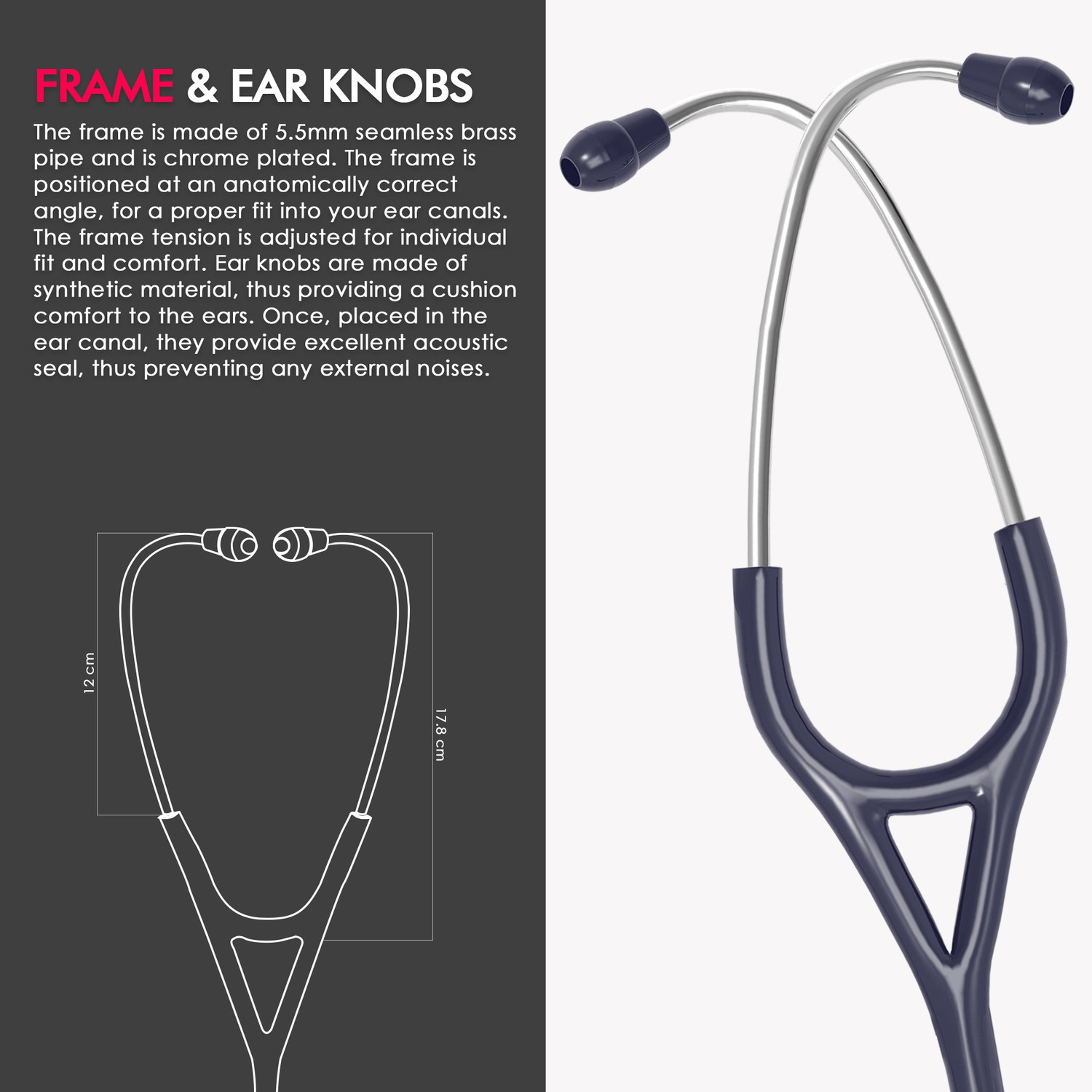 Image of ELKO EL-060 CARDIO III SS Stainless Steel Acoustic Stethoscope
