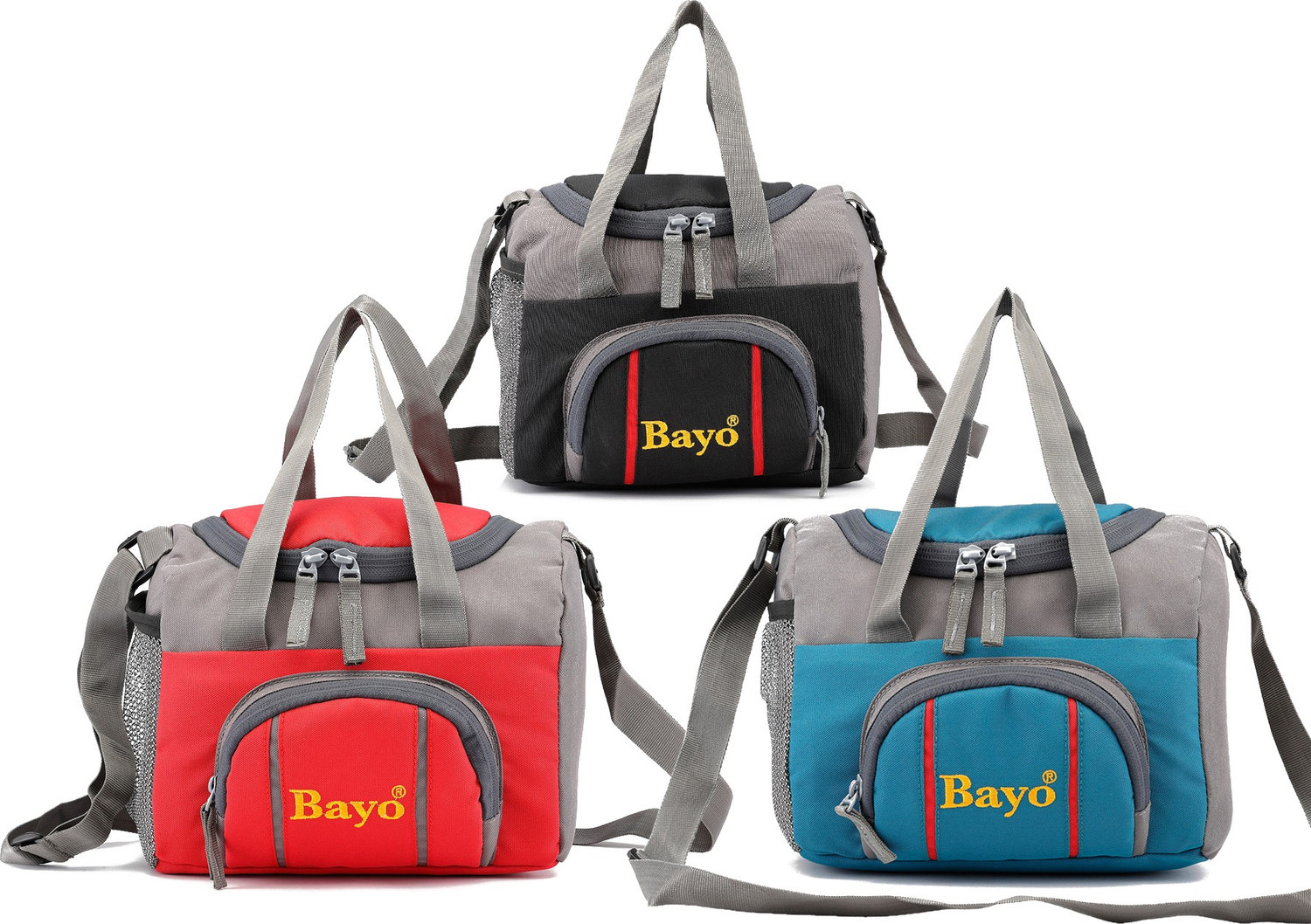 Image of bayo LB 222 Red Firozi & Black combo Waterproof Tiffin Bag for School Office & picnic Waterproof Lunch Bag