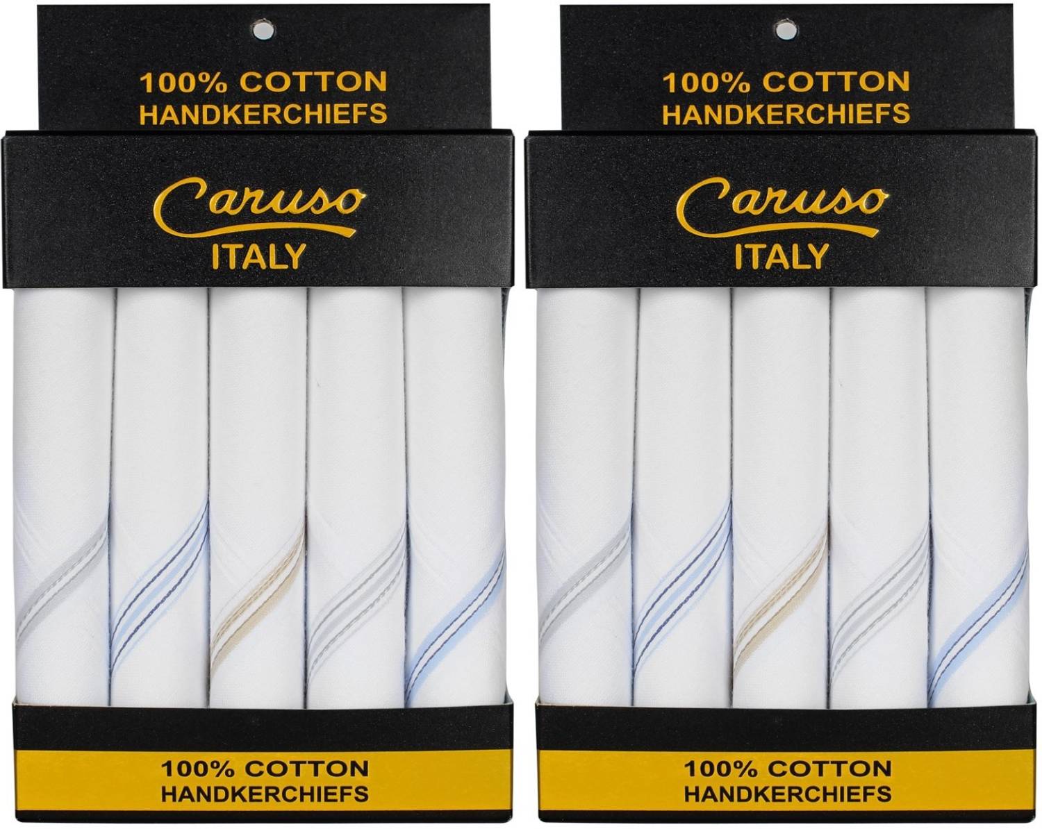 Caruso Italy Men Premium ["White"] Handkerchief