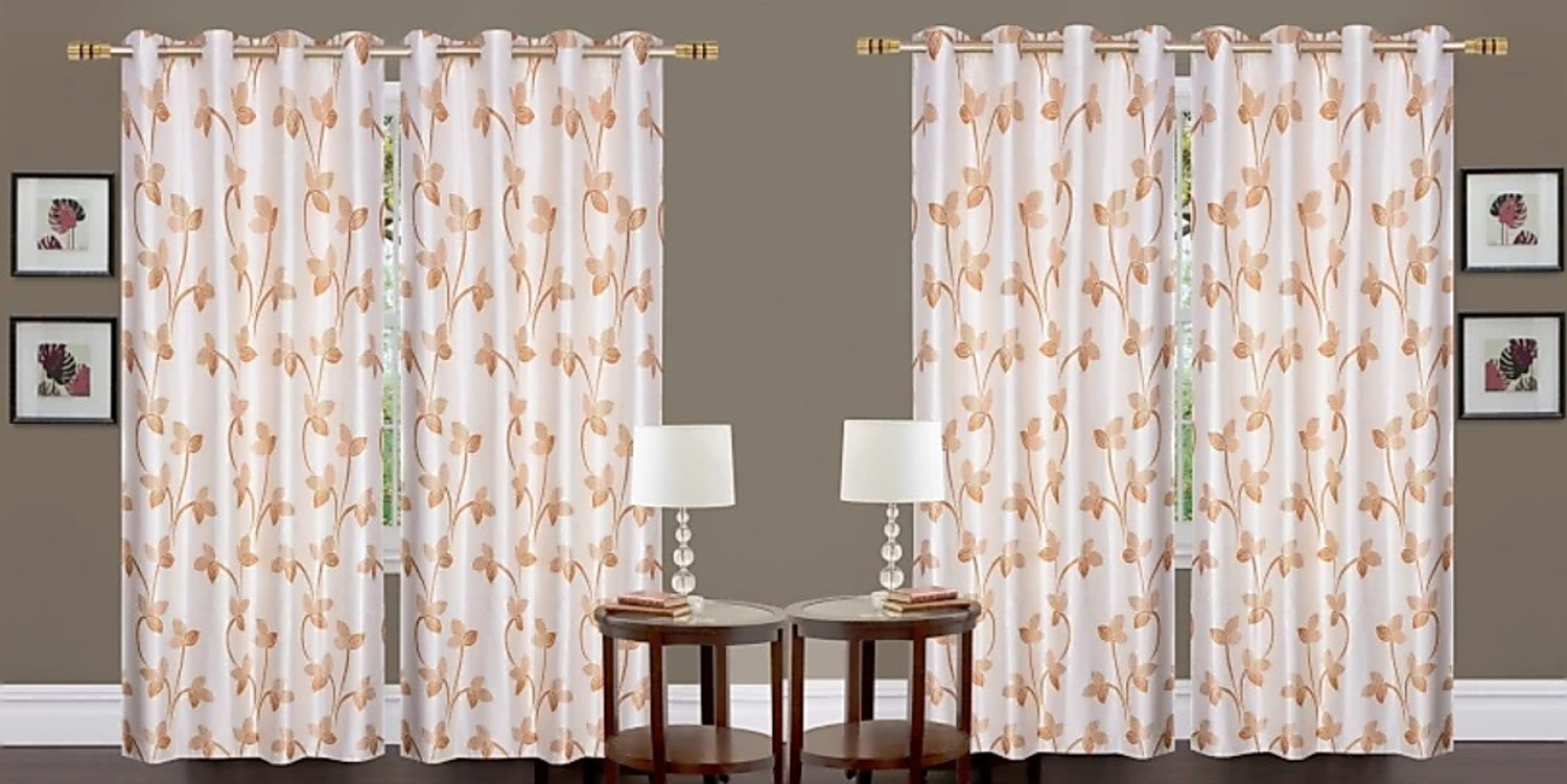 Image of Flipkart SmartBuy 153 cm (5 ft) Window Polyester Semi Transparent Curtain (Pack Of 4)