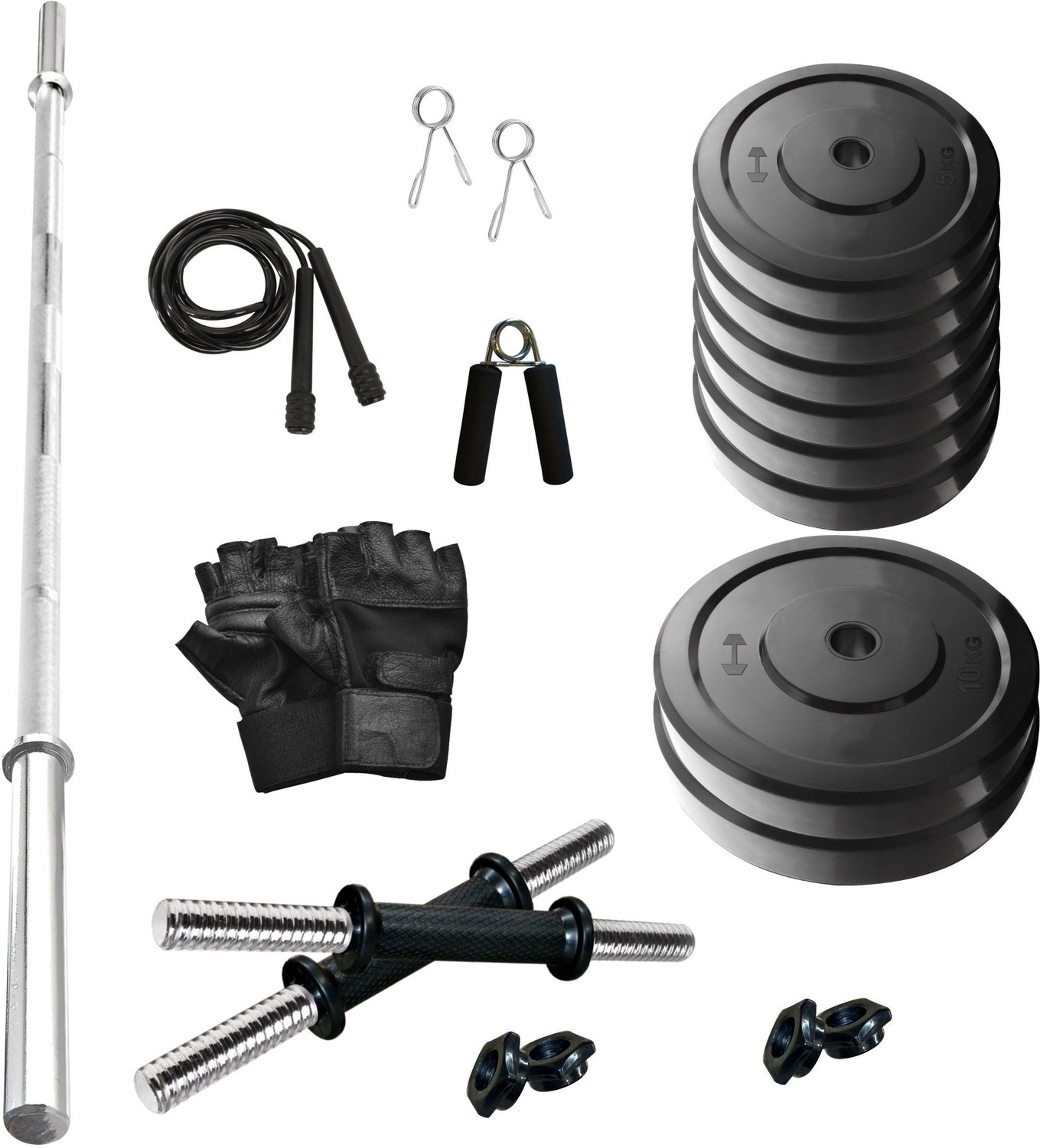 Image of Adrenex 50 Kg SOLID RUBBER 50 KG COMBO 9-WB Home Gym Combo