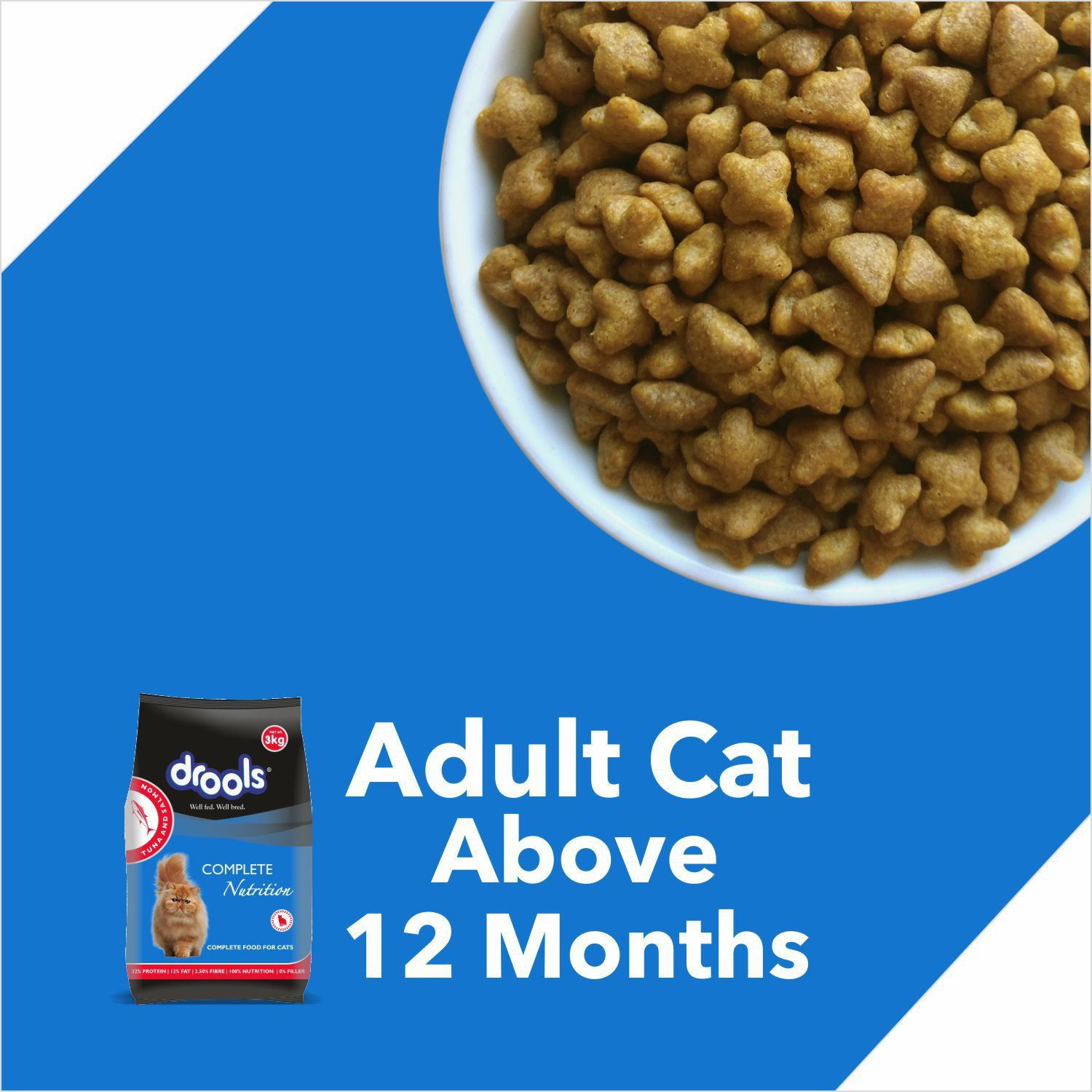 Image of Drools Tuna & Salmon Adult Cat Salmon, Tuna 7 kg Dry Adult Cat Food