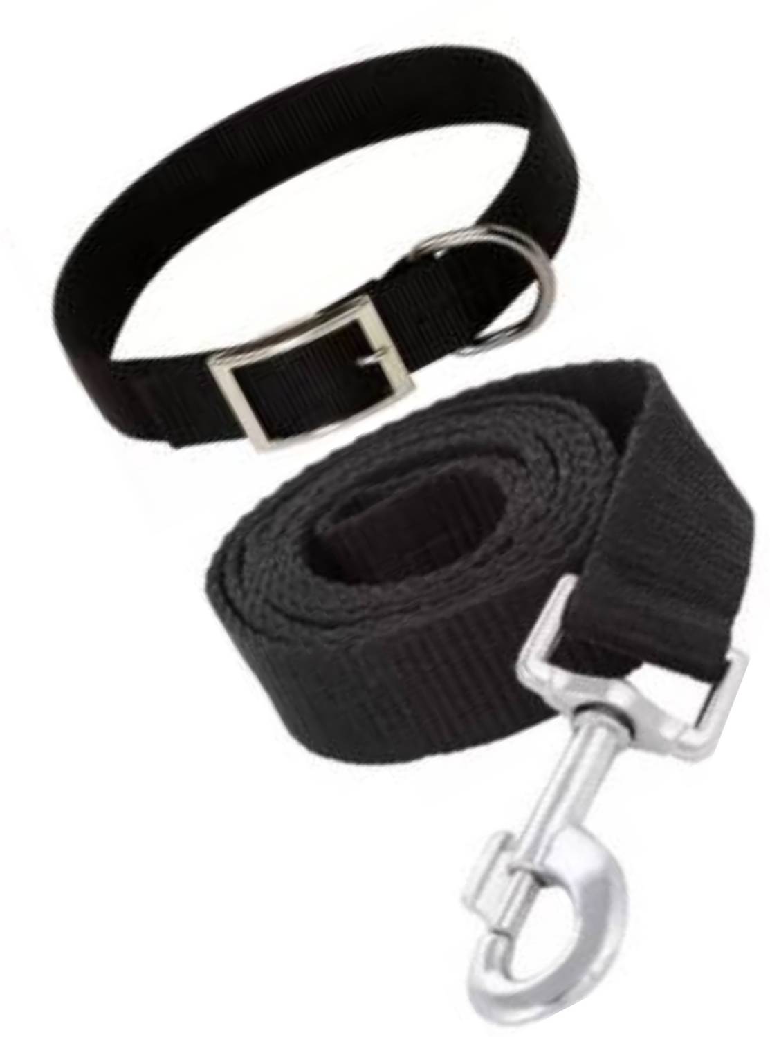 BODY BUILDING Good Quality Nylon Black 1.5 inch Dog Belt, Dog Collar Belt 1.5m Lengthy Dog Collar & Leash