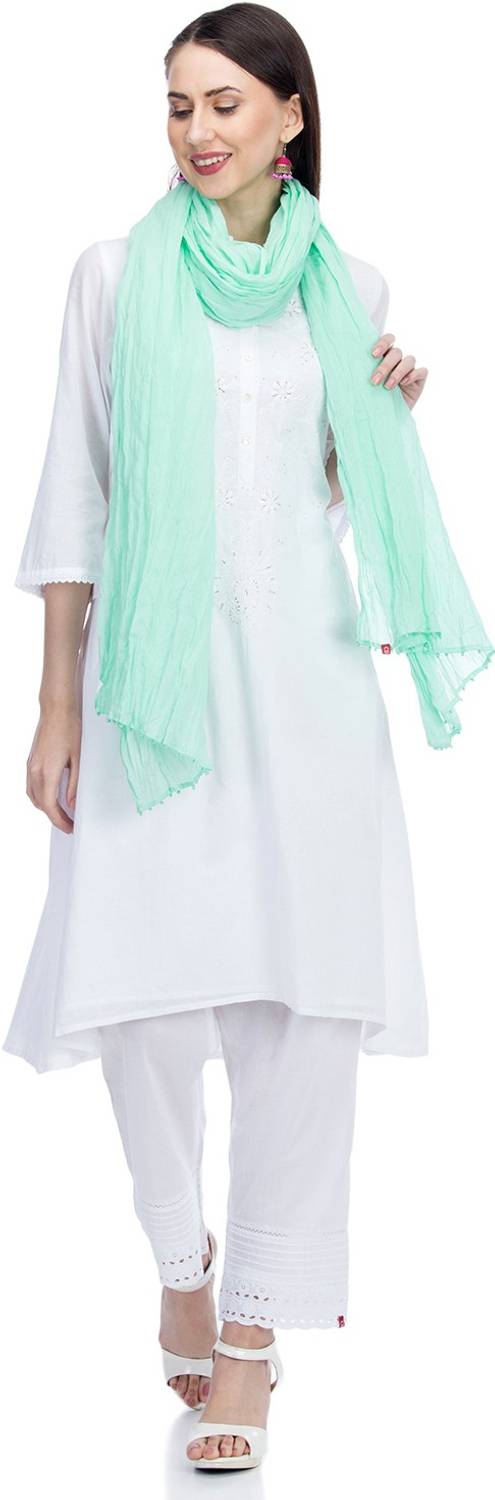 BIBA Pure Cotton Solid Women Dupatta