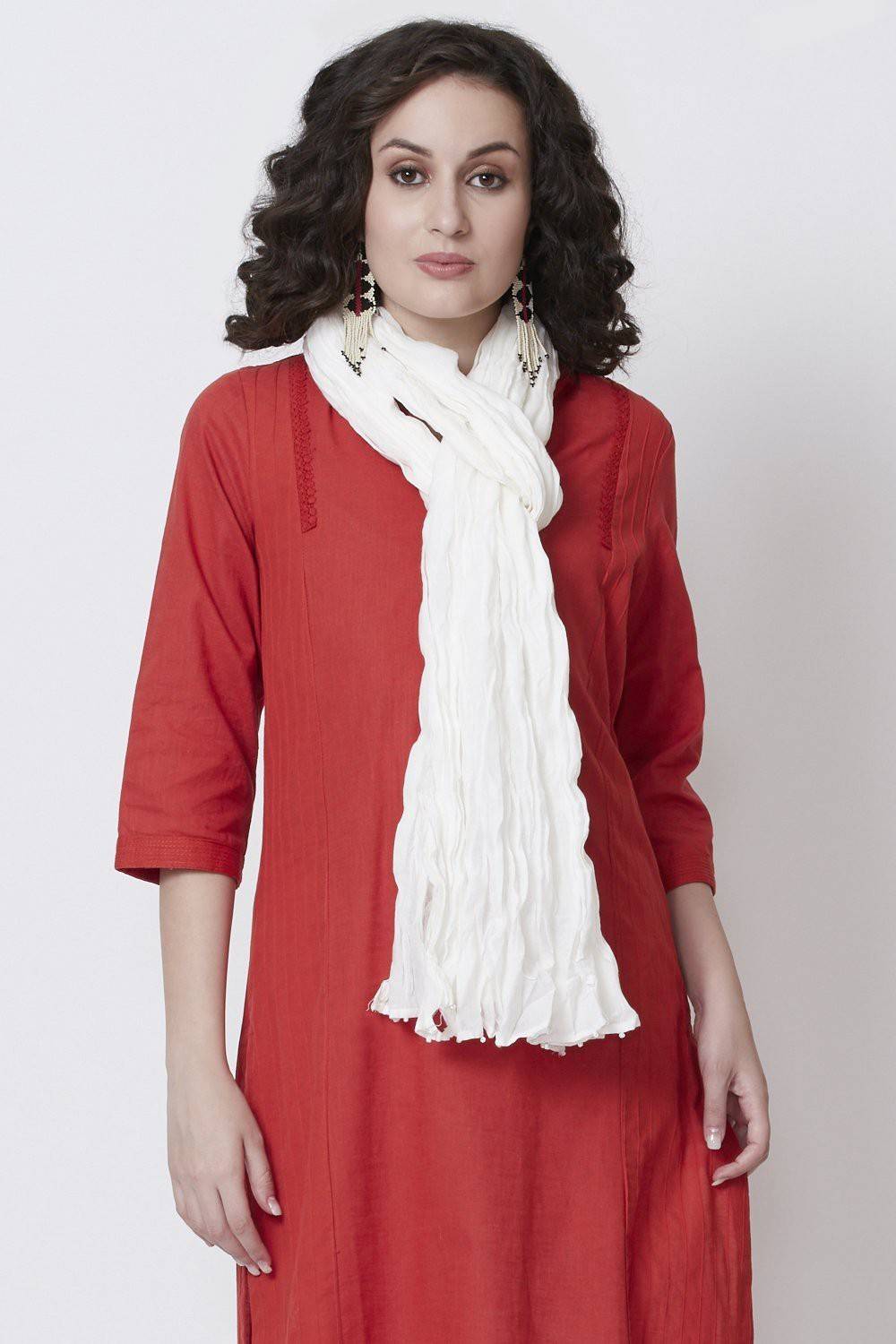 BIBA Pure Cotton Solid Women Dupatta
