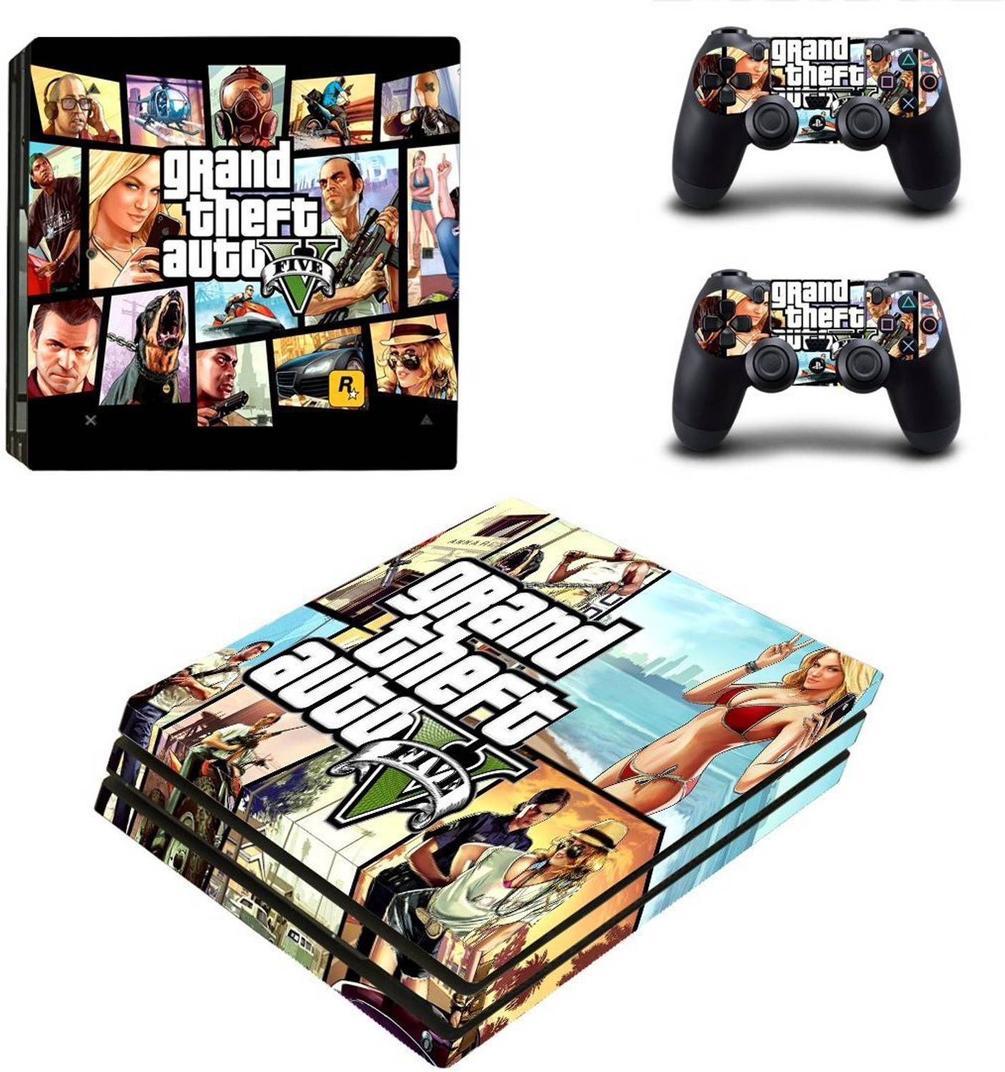 A1GRAPHIX Skin Sticker Cover for PS4 Pro Console and Controllers G Gaming Accessory Kit